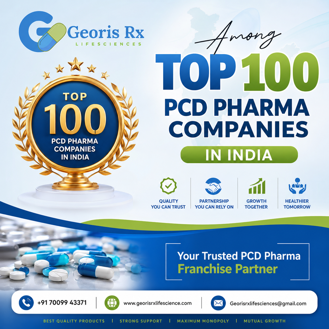 Top 100 PCD Pharma Companies in India