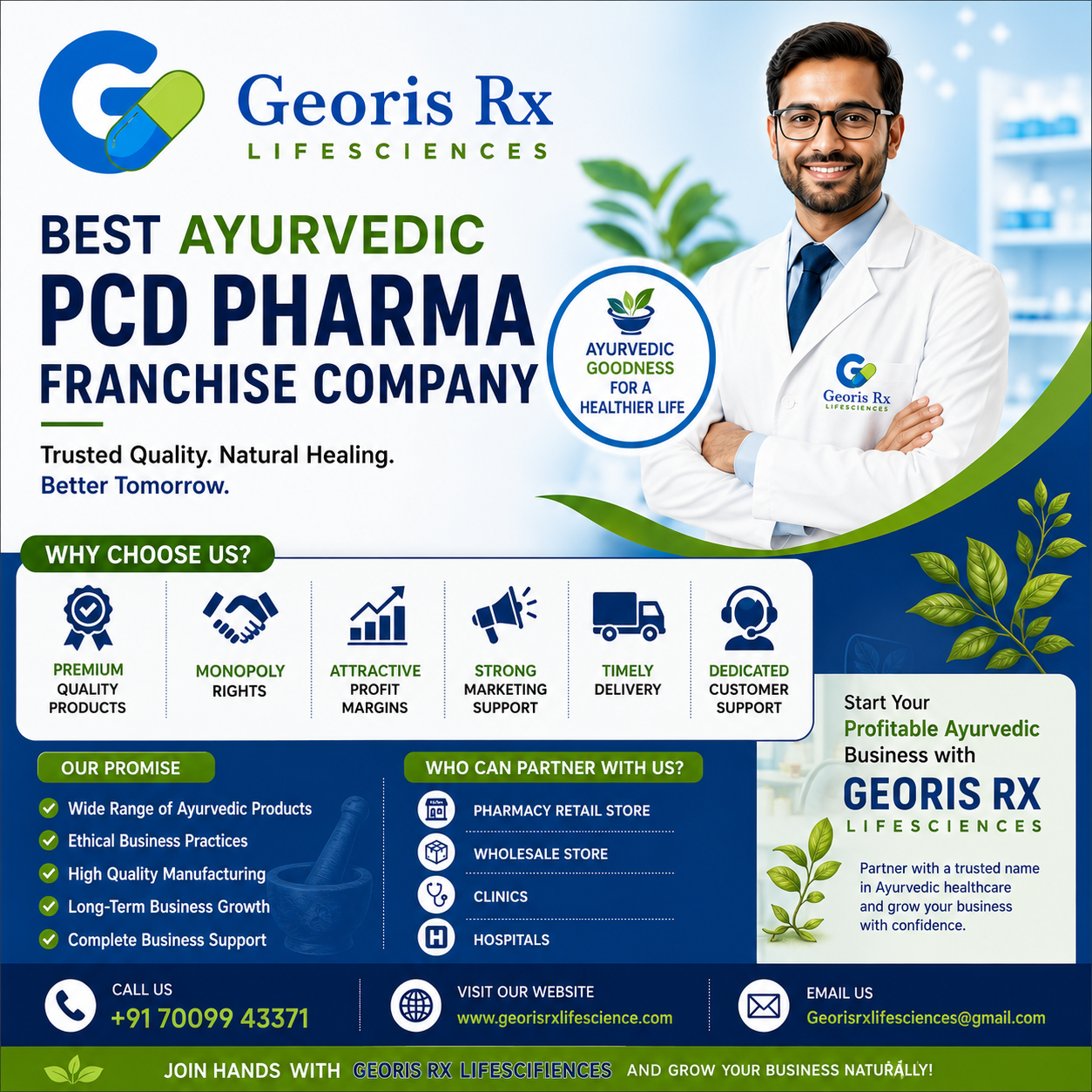 Best Ayurvedic PCD Pharma Franchise Company | Georis Rx Lifesciences