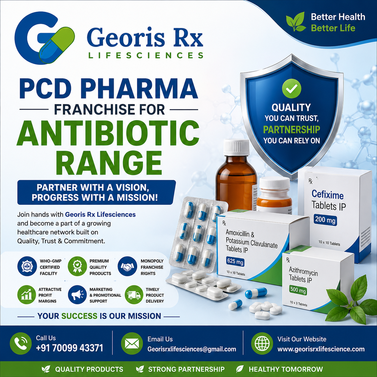 PCD Pharma Franchise for Antibiotic Range in India – Georis Rx Lifesciences