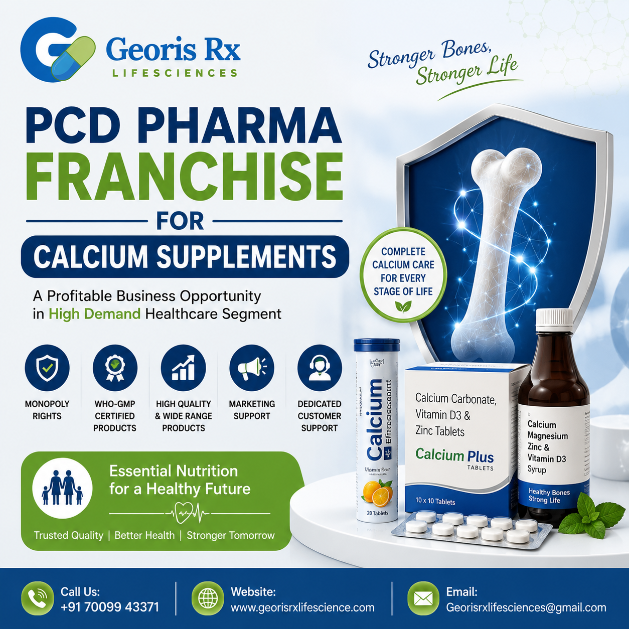 PCD Pharma Franchise for Calcium Supplements Georis Rx